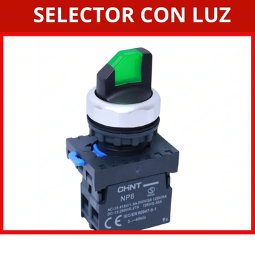 Interruptor electromecánico con una luz integrada que permite elegir entre dos o más funciones 