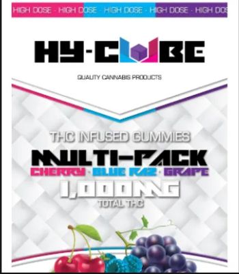 HY-Cube Gummies 1000mg — 100mg per piece