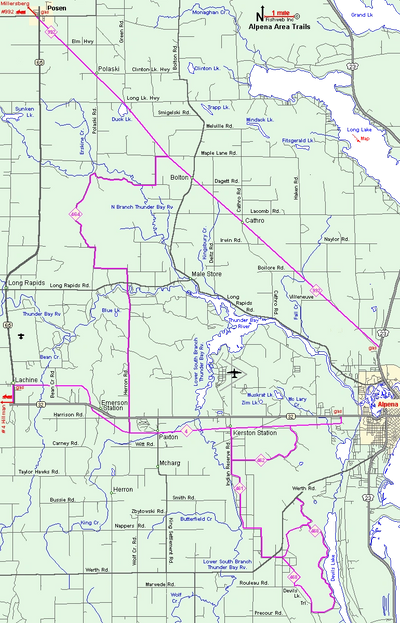 snowmobile trails 16-20 miles away
Posen, Mi 49776--Alpena, Mi 49707



