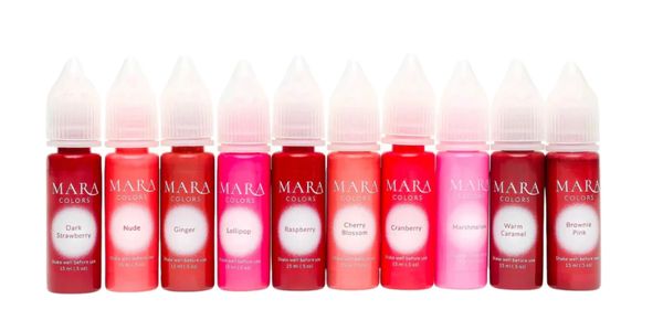 Pigment colour options for lip blush 