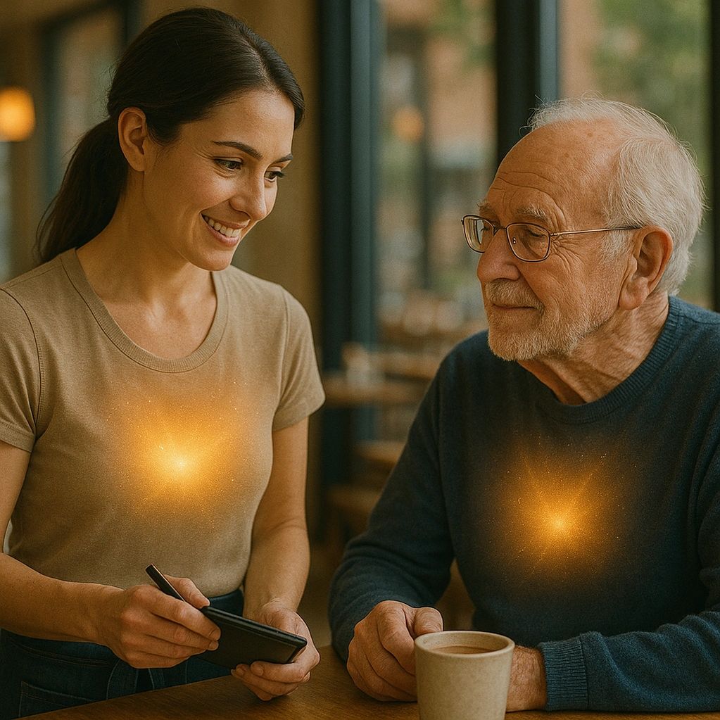 Server and guest connected Heart to Heart.