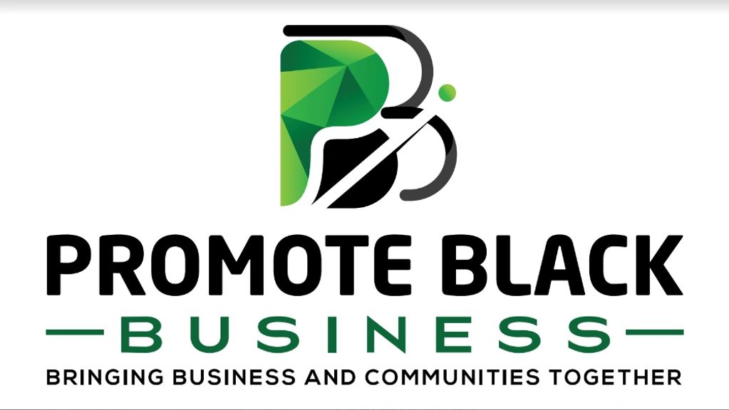 Logo for Promote Black Business, uniting business and communities.