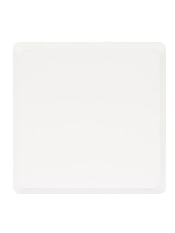 Plain white square ceramic plate.