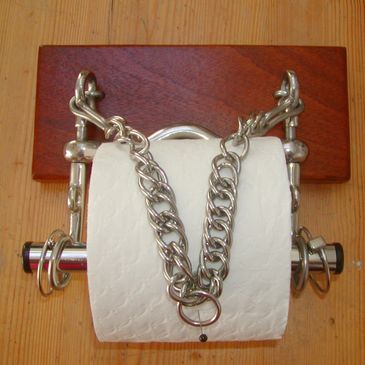 horse bit unusual gift funky toilet roll holder towel holder door stop decorated