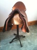 leather saddle wooden cast iron stools funky furniture