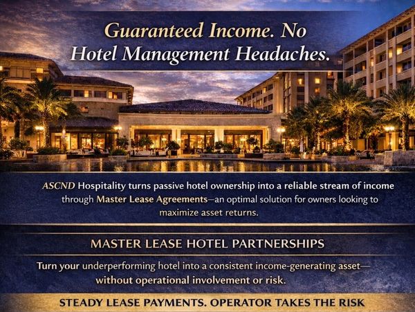 Hotel partnership offering guaranteed income with no management hassles.