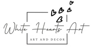 White Hearts Art