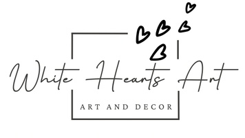 White Hearts Art