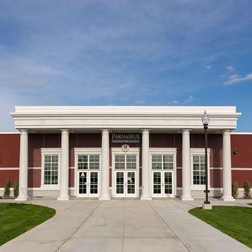 Charter school, main entrance.