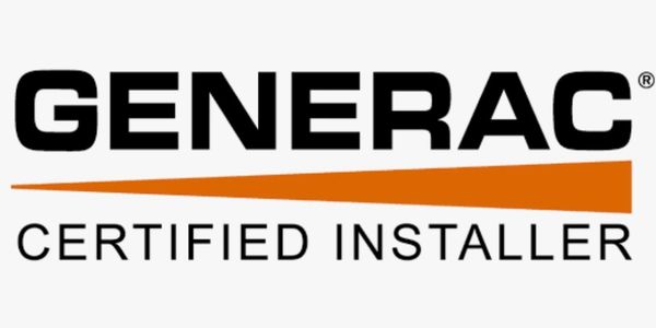 Generac Certified Installer logo with bold text and orange design.