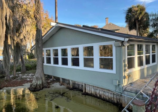 Exterior over the water