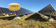 Solar farm trackers at Merredin Ambrisolar Farm