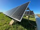 Solar Modules tracking west at Ambrisolar solar battery hybrid farm near Merredin Western Australia