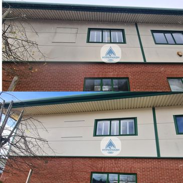 Soft Washing Cladding for commercial unit in Salisbury