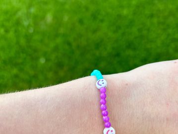 rainbow smiley bracelet