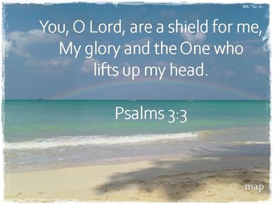 Kailua Beach, Kailua Hawaii with Psalms 3:3 Bible verse.