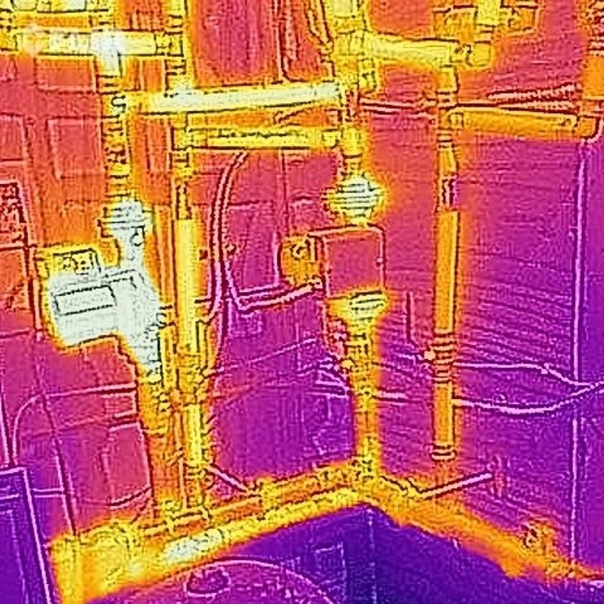 Twin City Boiler troubleshooting a boiler not heating properly with a thermal imaging camera.
