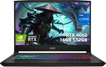 MSI gaming laptop with NVIDIA RTX 4060 and Intel Core i7.