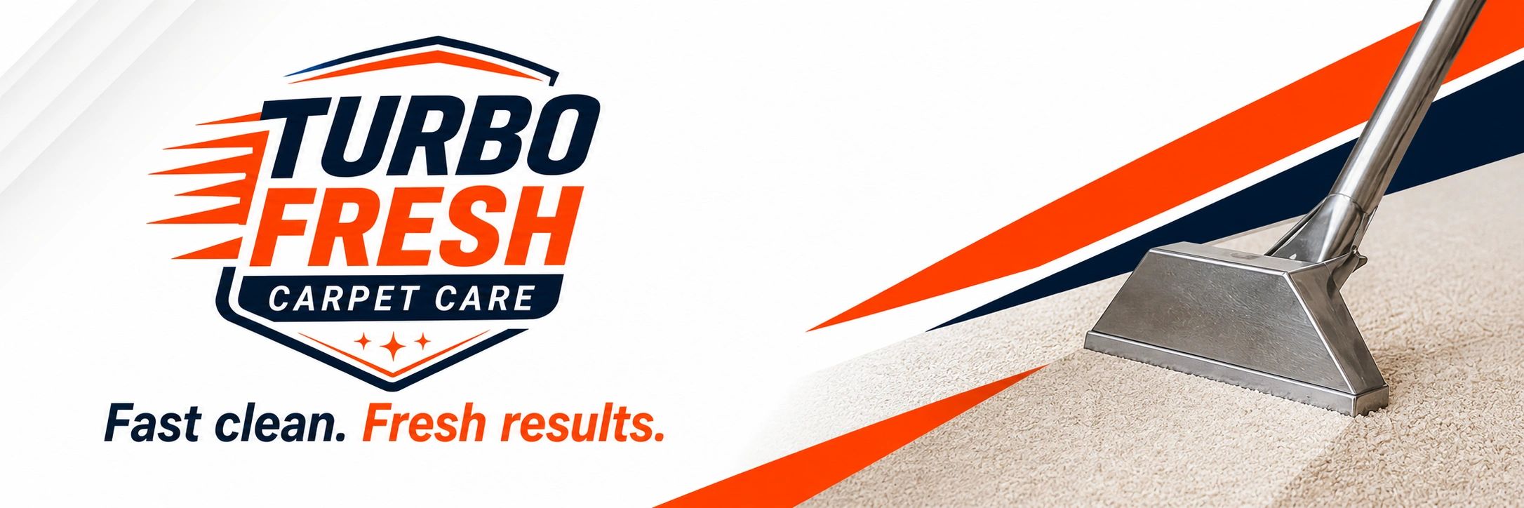 Turbo Fresh Carpet Care homepage banner featuring professional carpet cleaning services, fast reliable service, family-owned care, and fresh results for homes and businesses.