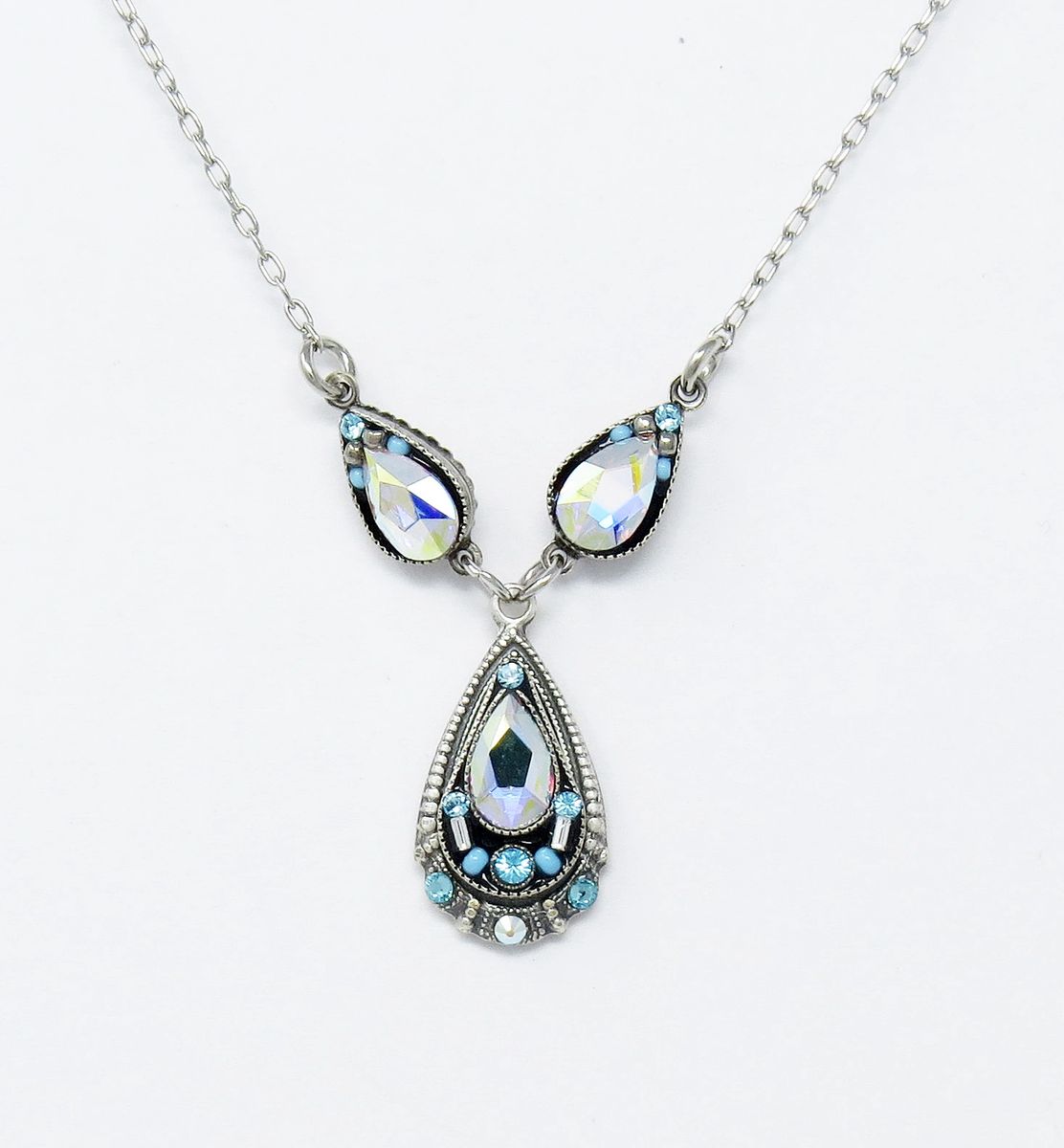 Firefly Jewelry Drop Pendant Necklace; 8990Ice