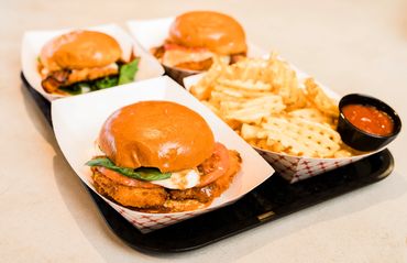 Close picture of burger