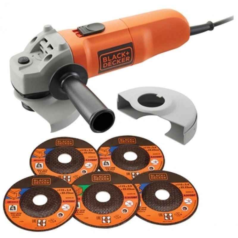 BLACK & DECKER Angle Grinder Corded 115mm 710W