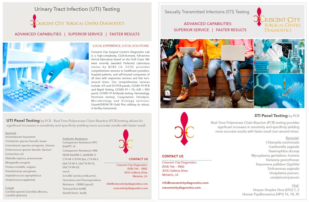 UTI Antibiotic Resistance & STI PCR testing