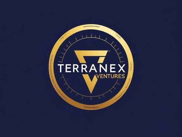 Elegant gold and navy logo for Terranex Ventures.