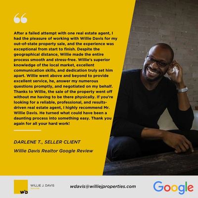 Client Google review of Willie J. Davis