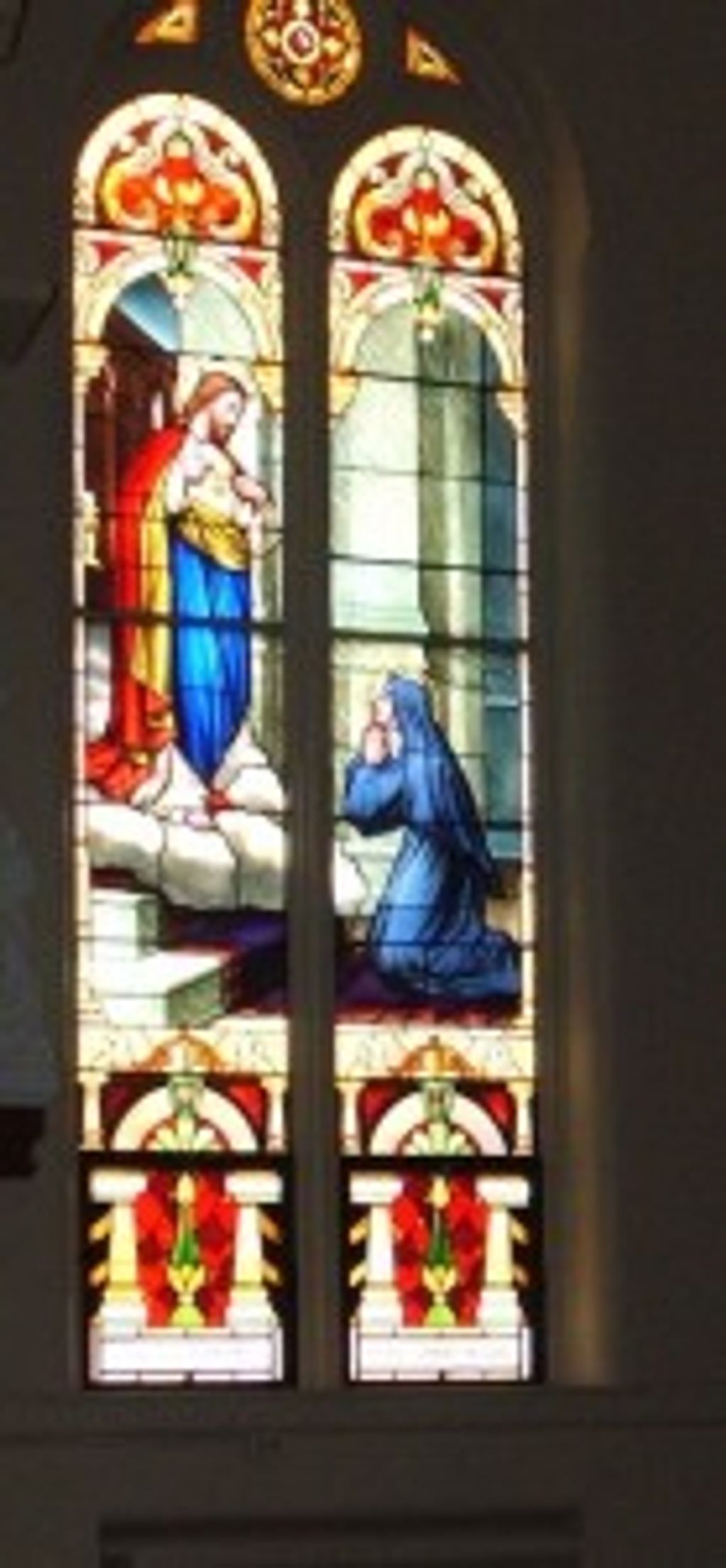 St. Gabriel Church Stained Glass Window - Jesus appears to St. Margaret Mary
 