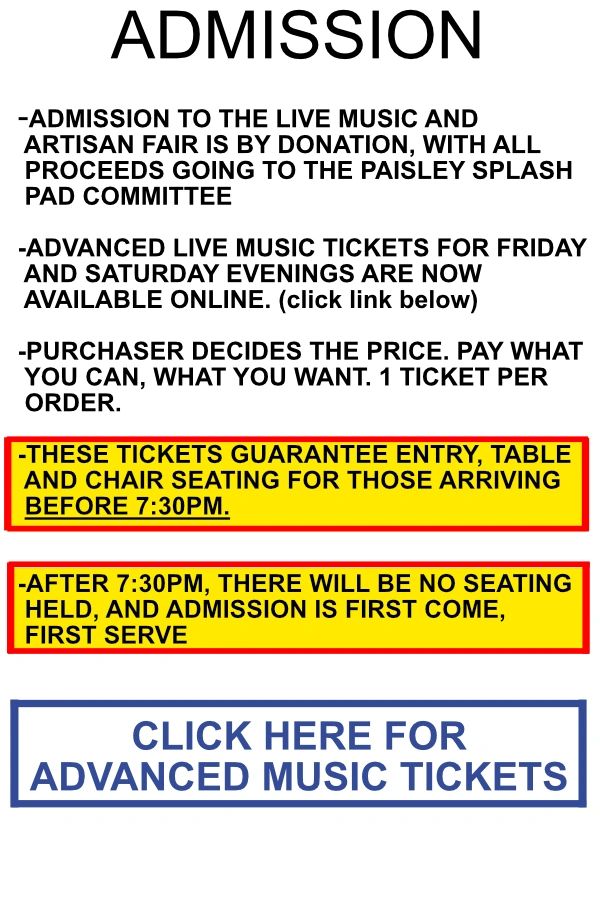 Tickets Paisley Blues Festival