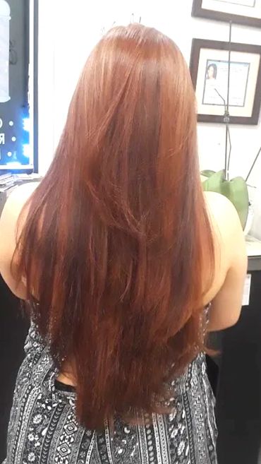 Woman hair style salon