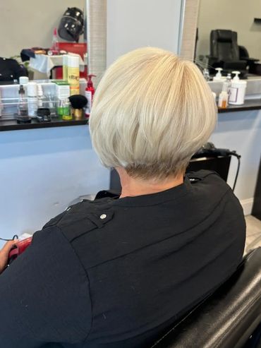 Woman hair style salon