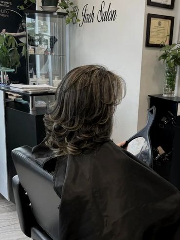 Woman hair style salon