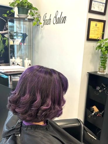 Woman hair style salon