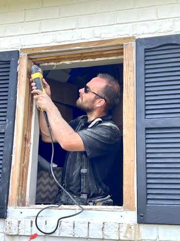 WindowMax team installing window in home