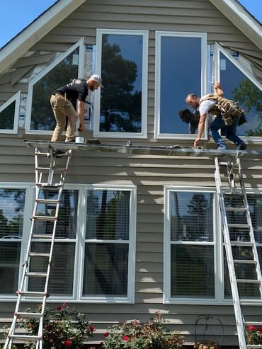 WindowMax Installers on scaffolding
