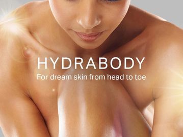 HydraBody HydraFacial treatment promoting radiant skin from head to toe.