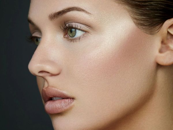 Professional makeup application highlighting cheekbones at The Skin Tune Ramsey.
