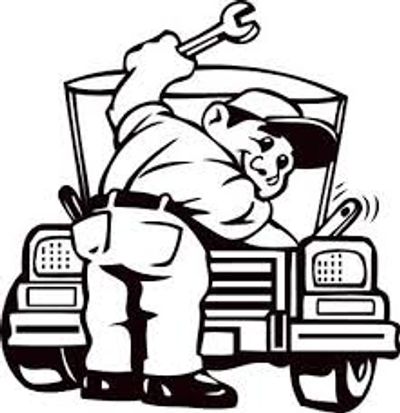 a drawing of a car mechanic