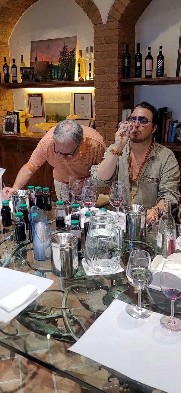 Crafting the perfect belnd for the Tucci wine label.