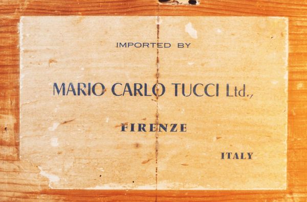 My father Mario Tucci's boxes of wine imported to Italy. Circa 1960s