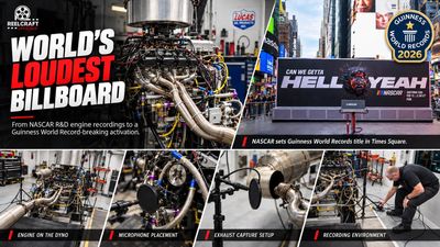 NASCAR sets Guinness World Record with world's loudest billboard in Times Square.