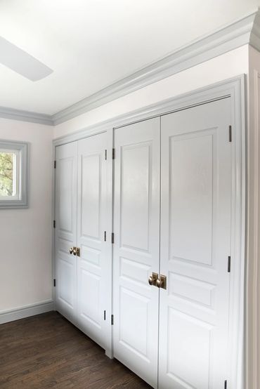 Double 2 Panel Shaker Closet Doors