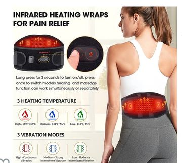 Sojoy Vibration Back Massager with Heat-Massage Heat Seat Cushion