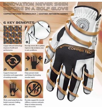Copper infused golf glove 