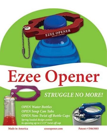 Bottle opener portable for arthritic hands