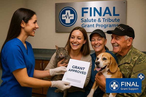 FINAL® Salute & Tribute offers need-based grants for military & civilian pet owners—