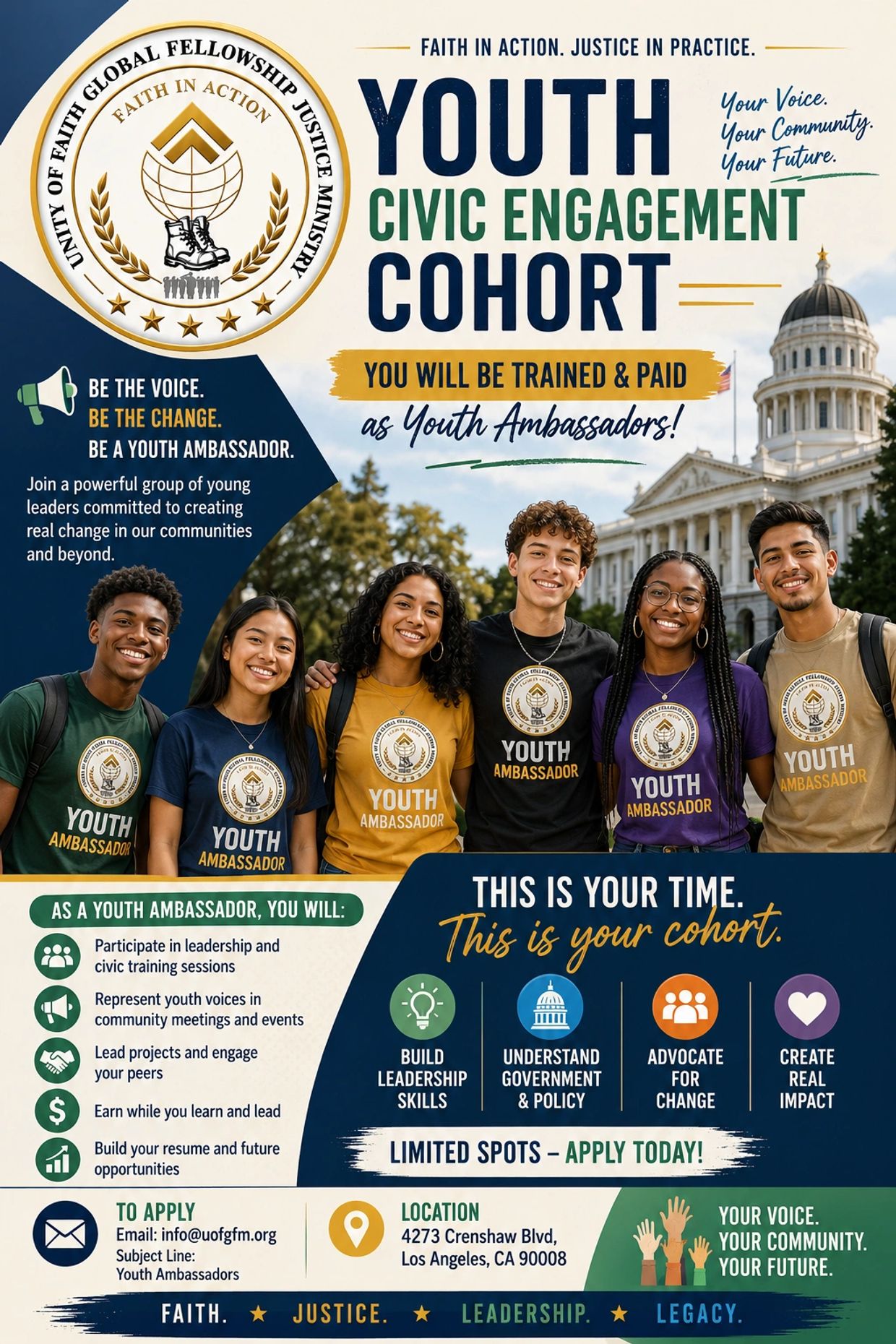 Youth Civic Engagement Cohort invites youth to be ambassadors for change with training and pay.