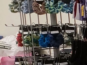 Crochet Hair Scrunchies Display